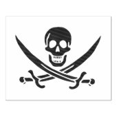 Obsidian Skull Schwerter Pirate Flag Calico Jack Gummistempel (Prägung)