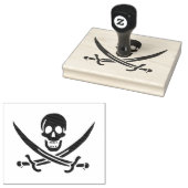 Obsidian Skull Schwerter Pirate Flag Calico Jack Gummistempel (Stempel)