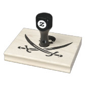Obsidian Skull Schwerter Pirate Flag Calico Jack Gummistempel (Stempel)