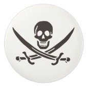 Obsidian Skull Schwerter Pirate Flag Calico Jack Keramikknauf (Vorderseite)