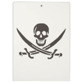 Obsidian Skull Schwerter Pirate Flag Calico Jack Klemmbrett (Rückseite)