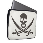 Obsidian Skull Schwerter Pirate Flag Calico Jack Laptopschutzhülle (Vorne Rechts)