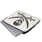 Obsidian Skull Schwerter Pirate Flag Calico Jack Laptopschutzhülle (Vorne Knopf)