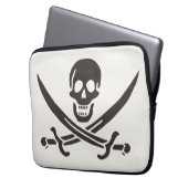 Obsidian Skull Schwerter Pirate Flag Calico Jack Laptopschutzhülle (Vorderseite Links)