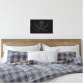 Obsidian Skull Schwerter Pirate Flag Calico Jack Leinwanddruck (Insitu(Bedroom))