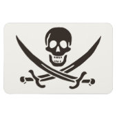 Obsidian Skull Schwerter Pirate Flag Calico Jack Magnet (Horizontal)