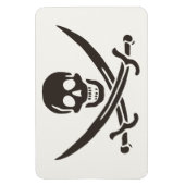 Obsidian Skull Schwerter Pirate Flag Calico Jack Magnet (Vertikal)