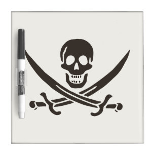 Obsidian Skull Schwerter Pirate Flag Calico Jack Memoboard
