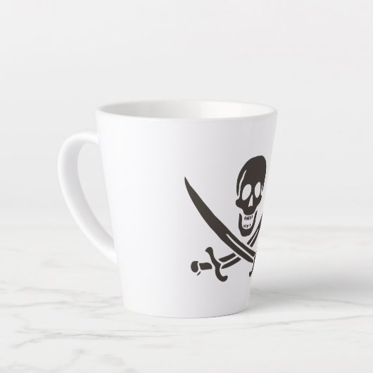 Obsidian Skull Schwerter Pirate Flag Calico Jack Milchtasse (Linke Ecke)