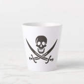 Obsidian Skull Schwerter Pirate Flag Calico Jack Milchtasse (Vorderseite)
