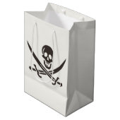 Obsidian Skull Schwerter Pirate Flag Calico Jack Mittlere Geschenktüte (Vorderseite Schrägansicht)
