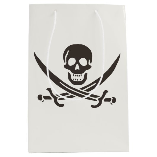 Obsidian Skull Schwerter Pirate Flag Calico Jack Mittlere Geschenktüte (Vorderseite)