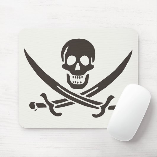 Obsidian Skull Schwerter Pirate Flag Calico Jack Mousepad (Mit Mouse)