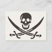 Obsidian Skull Schwerter Pirate Flag Calico Jack Platzkarte (Vorderseite)