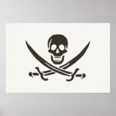Obsidian Skull Schwerter Pirate Flag Calico Jack Poster (Vorne)