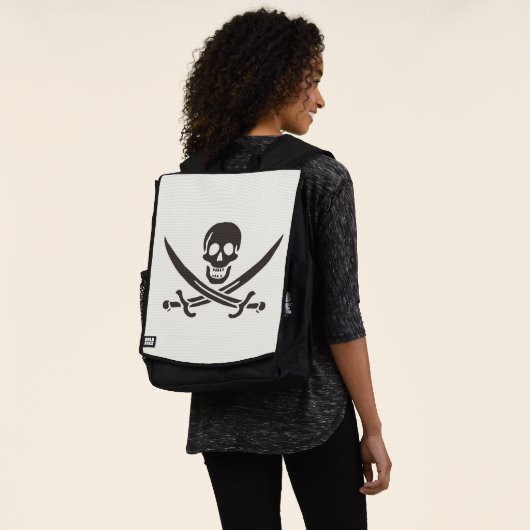 Obsidian Skull Schwerter Pirate Flag Calico Jack Rucksack (Ausgewaschen)
