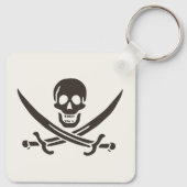 Obsidian Skull Schwerter Pirate Flag Calico Jack Schlüsselanhänger (Rückseite)