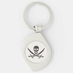 Obsidian Skull Schwerter Pirate Flag Calico Jack Schlüsselanhänger