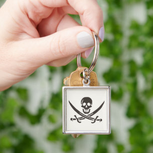 Obsidian Skull Schwerter Pirate Flag Calico Jack Schlüsselanhänger