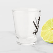Obsidian Skull Schwerter Pirate Flag Calico Jack Schnapsglas (Links)