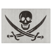 Obsidian Skull Schwerter Pirate Flag Calico Jack Schneidebrett (Vorderseite)