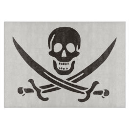 Obsidian Skull Schwerter Pirate Flag Calico Jack Schneidebrett