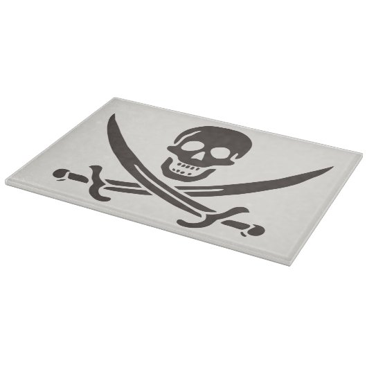 Obsidian Skull Schwerter Pirate Flag Calico Jack Schneidebrett (Ecke)