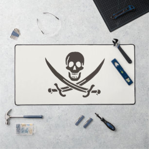Obsidian Skull Schwerter Pirate Flag Calico Jack Schreibtischunterlage
