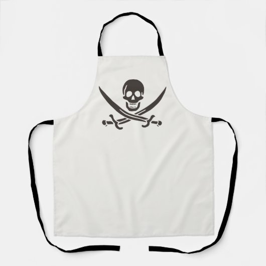 Obsidian Skull Schwerter Pirate Flag Calico Jack Schürze (Vorderseite)