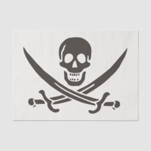 Obsidian Skull Schwerter Pirate Flag Calico Jack Seidenpapier