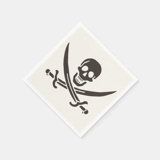 Obsidian Skull Schwerter Pirate Flag Calico Jack Serviette (Ecke)