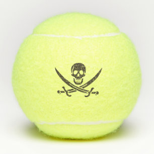 Obsidian Skull Schwerter Pirate Flag Calico Jack Tennisbälle