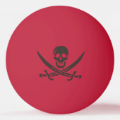 Obsidian Skull Schwerter Pirate Flag Calico Jack Tischtennisball (Rückseite)