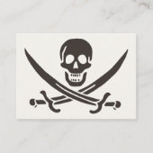 Obsidian Skull Schwerter Pirate Flag Calico Jack Visitenkarte (Vorderseite)