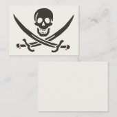 Obsidian Skull Schwerter Pirate Flag Calico Jack Visitenkarte (Vorne/Hinten)