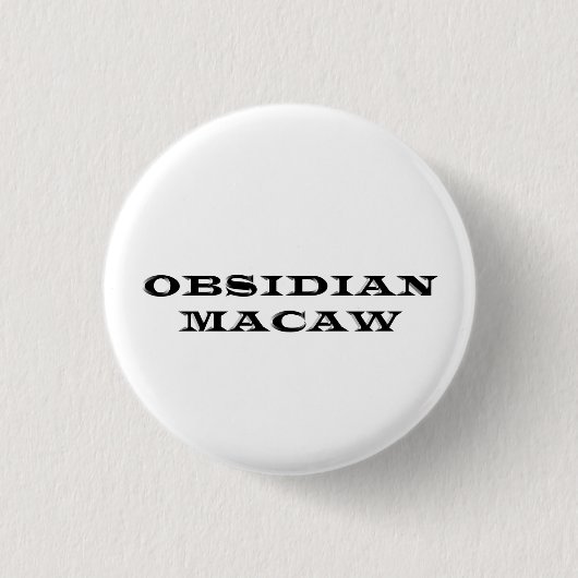 Obsidianmacaw-Logo-Knopf Button (Vorderseite)