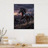 Obsidianpferd Sturmangriff Poster (Küche)