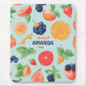 Obst Aquarellfarbenes Personalisiertes Muster Mousepad (Vorne)