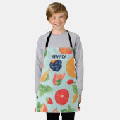 Obst Aquarellfarbenes Personalisiertes Muster Schürze (Getragen)