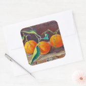 Obst auf einem Haltegeld 2014 2 Quadratischer Aufkleber (Umschlag)