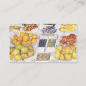 Obst auf einem Stand von Gustave Caillebotte Visitenkarte (Rückseite)