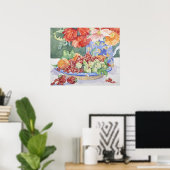 Obst auf einem Teller 2014 Poster (Heimbüro)