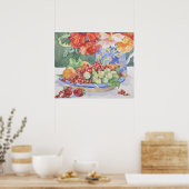 Obst auf einem Teller 2014 Poster (Küche)