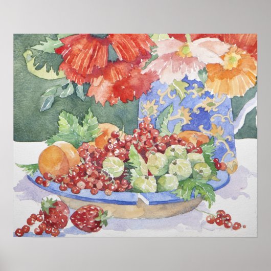 Obst auf einem Teller 2014 Poster (Vorne)