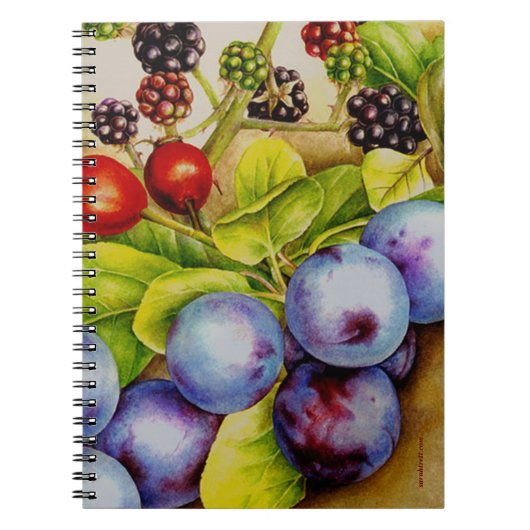 Obst aus dem Hedgerow Fine Art Notebook Notizblock (Vorderseite)