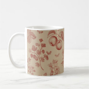 Obst, Beeren und Blume. Herbstnahtloses Muster Kaffeetasse