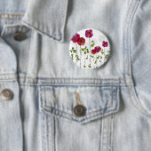 Obst Blume Cool Niedlich Girly Retro Floral Button (Beispiel)