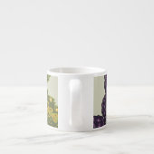 Obst Blume Cool Niedlich Girly Retro Floral Espressotasse (Rückseite)