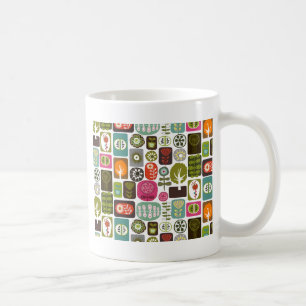 Obst Blume Cool Niedlich Girly Retro Floral Kaffeetasse