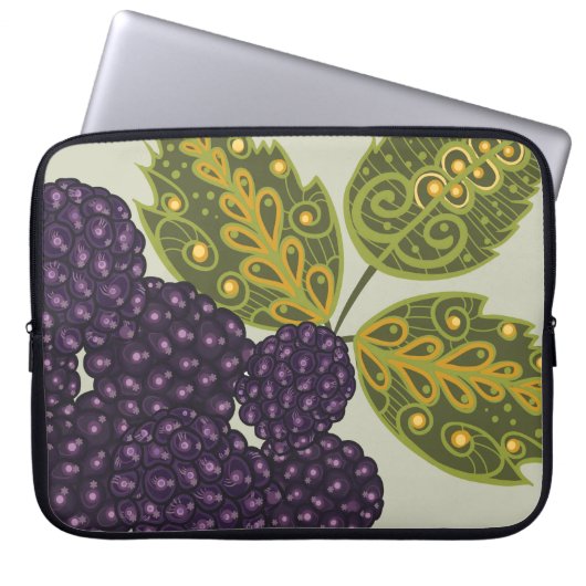 Obst Blume Cool Niedlich Girly Retro Floral Laptopschutzhülle (Vorderseite)